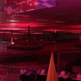 At night they do a dark track lit with red. Pretty fun. Reminds of a zombie game.