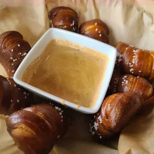 Pretzels And Beer Cheese. Other than my mom's this is the best beer cheese I've ever had.