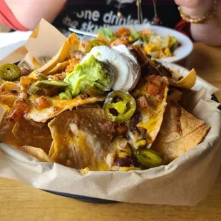 a plate of nachos