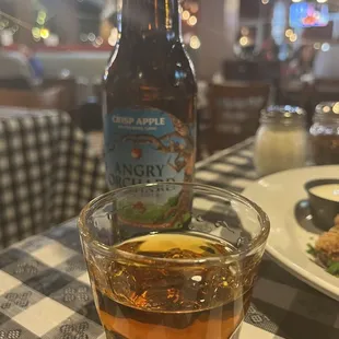 Bourbon and Angry Orchard is the best drink.