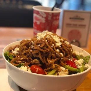 Roadhouse Salad-full size, added Tri Tip-very good!