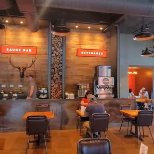 Sauce and drink area