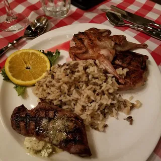 Elk and Two Quail*