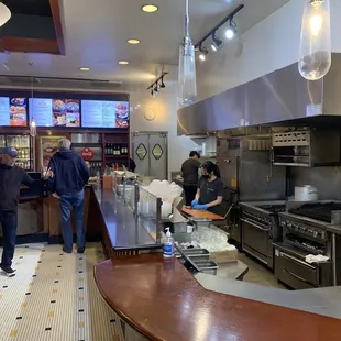 customers in the kitchen