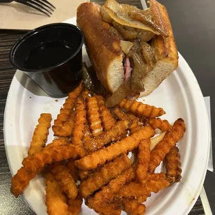 Kids Tri Tip Sandwich Sweet Potato Fries