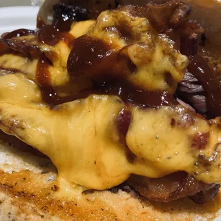 Bacon Cheddar Buck Tri Tip Sandwich