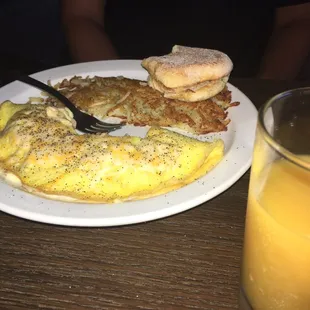 Ham and cheese omelet