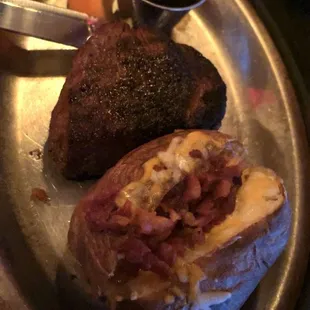 Excellent Filet Mignon &amp; loaded baked potato