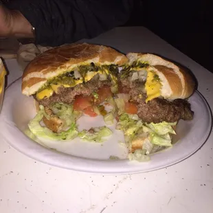 Original Green Chili Cheeseburgers