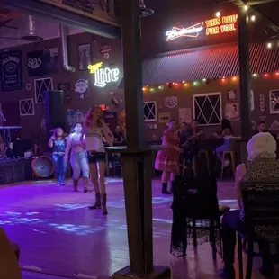 Dance instructor showing line dancing moves