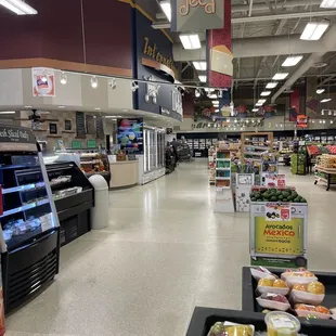 the inside of a grocery store