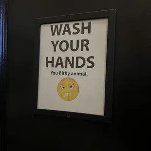Haha! Sign in the women&apos;s bathroom