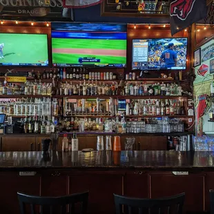 Full bar with seating.