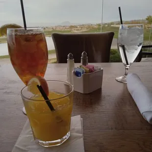 Buckman's Grill has a full bar.  That's a Tito's Screwdriver in the foreground.