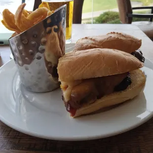 Brisket Melt -- brisket was tender and the sauce was good.