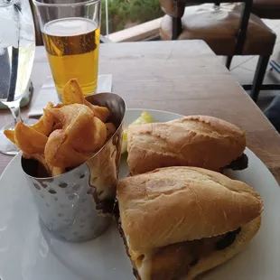 Notice the "chips."  Think of a circle; cut it in half and then give it a single twist.  Ask for them crispy.  They are well seasoned.