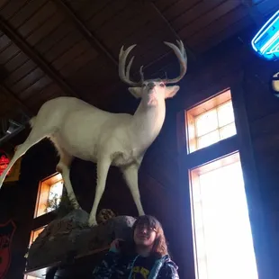 Kiley by the Majestic Albino buck!