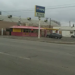 an empty parking lot