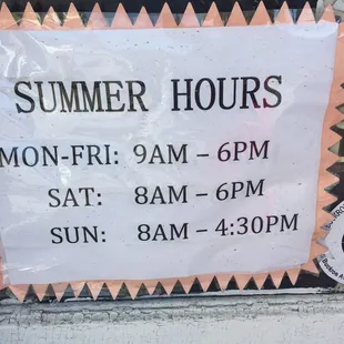 Hours as of 6/9/20