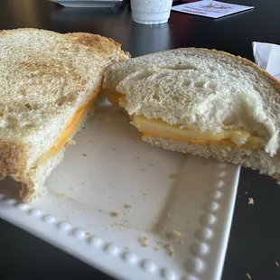 The non-melted cheese