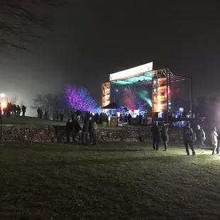 Stage from fire pit