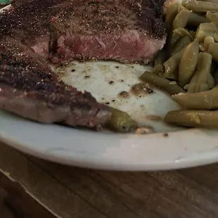 steak and green beans