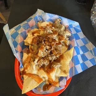 BBQ chicken nachos
