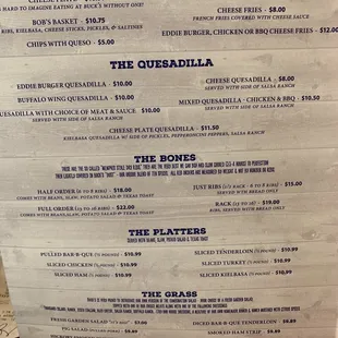 New menu