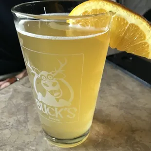 White ale -- comes with orange slice!