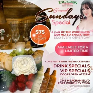 a variety of drinks and snacks