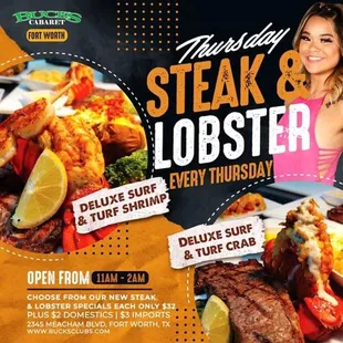 steak and lobster flyer