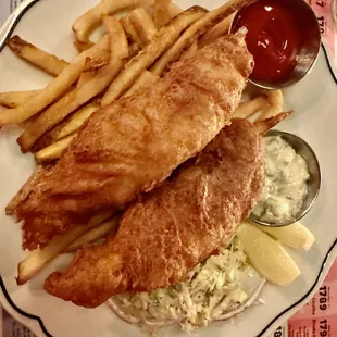 Fish and Chips with slaw