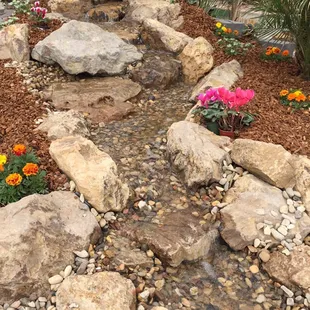 A pondless waterfall from one of our home and garden show displays