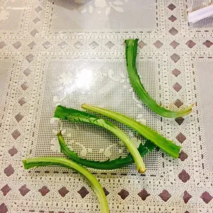 Stems served with soup