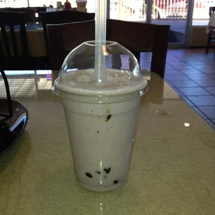 Got Taro bubble tea. Very good! Needs more boba though.
