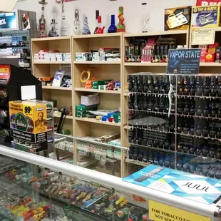a display of various items