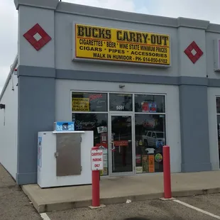 the outside of the store