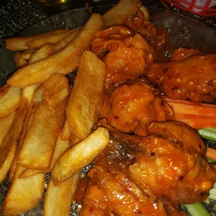 10 wings &amp; steak fries $9.00