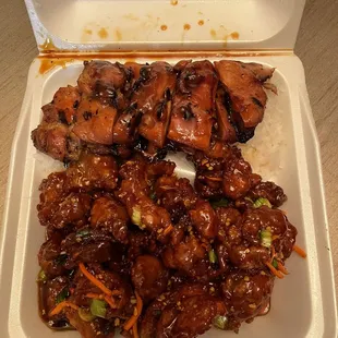 Freshly opened!!  CC3. Chicken and General Tao&apos;s Chicken Combo Meal!  This one is Deluxe!!