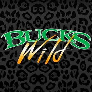 the bucks wild logo on a black background