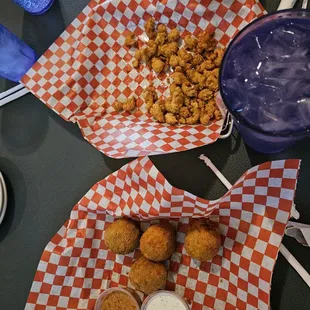Boudin balls and crawfish bites
