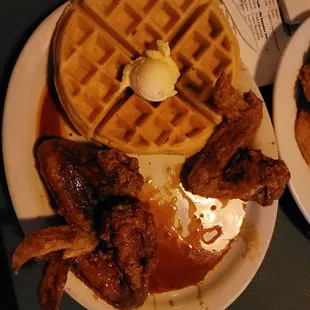 Memphis chicken and jalapeño waffle  ... the chicken was phenomenal