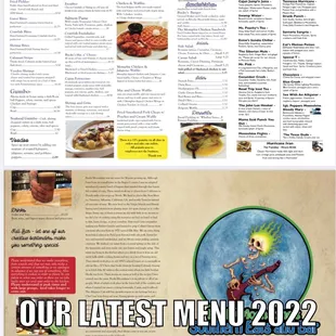 a menu for a restaurant
