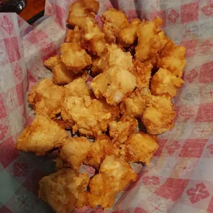 a basket of fried food