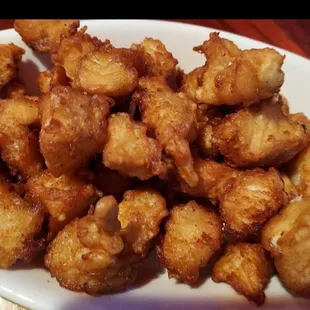 a plate of fried food