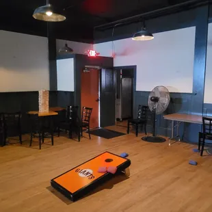 a table and chairs