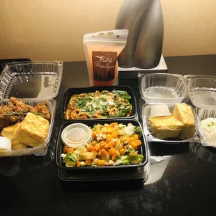 a variety of food items
