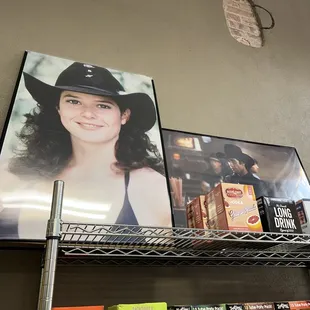 a woman in a cowboy hat
