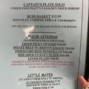 Seafood and seniors