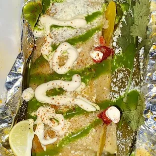 Tamale from the food pop-up at Bud-Rips. Awesome from the first bite to the last!